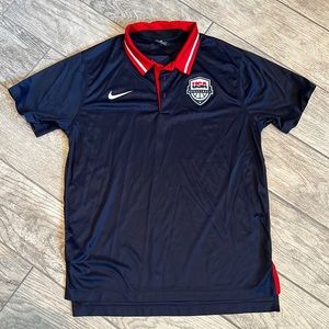 NIKE USA basketball DRIFIT polo SHIRT M